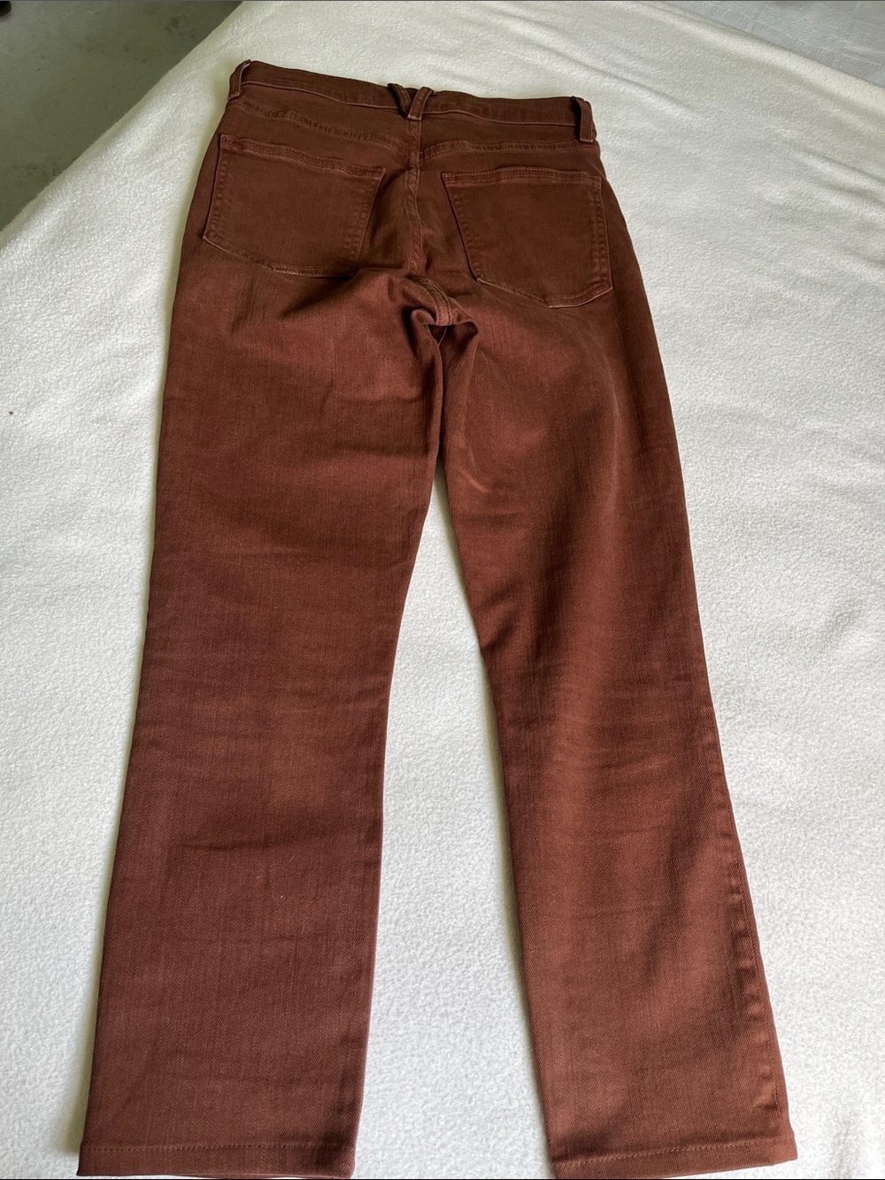 Veronica Beard Button-Fly Skinny highrise Jeans in Burnt Copper/brown - Picture 6 of 6